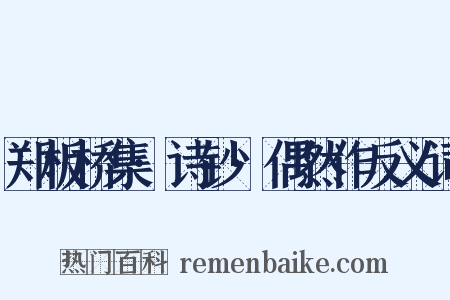 郑板桥集·诗钞·偶然作反义词是什么意思的图片